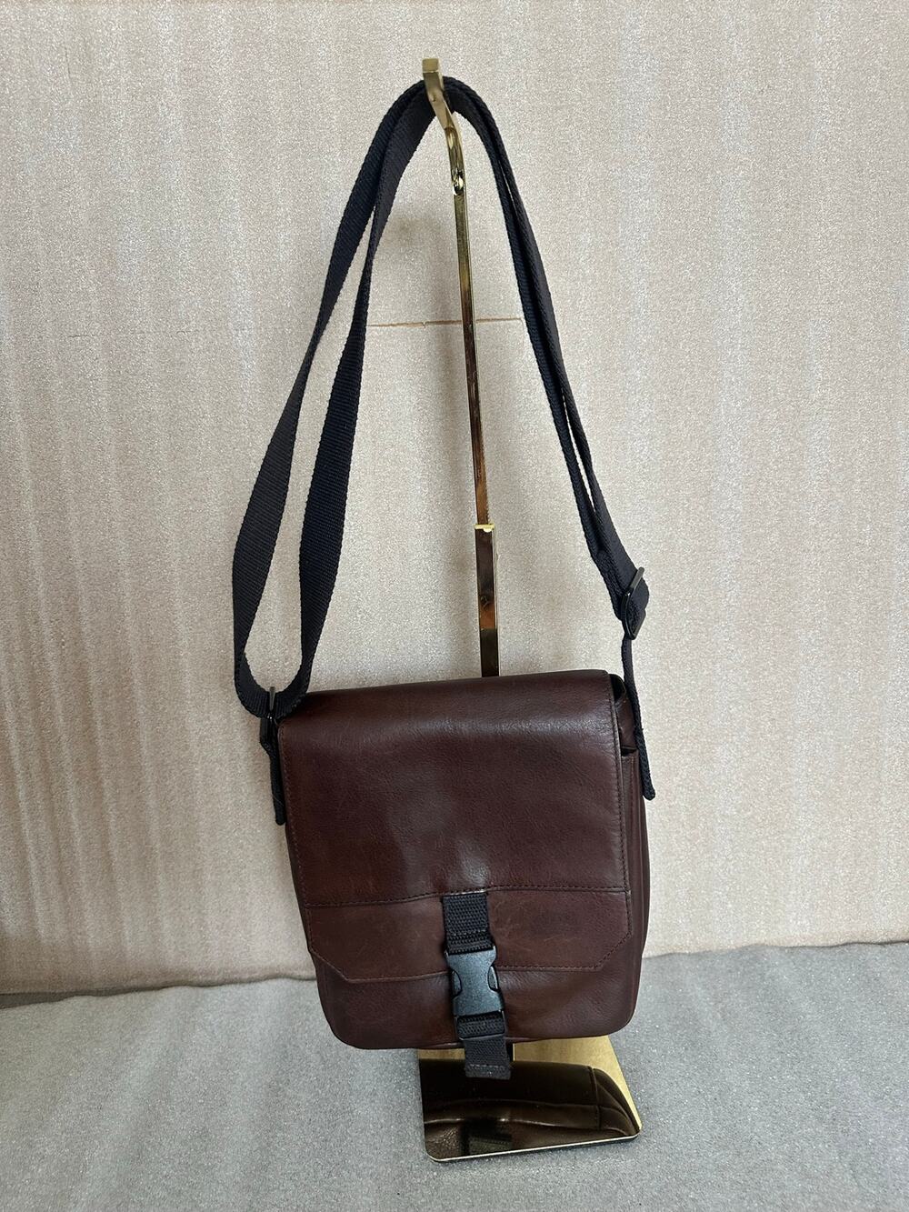 Fossil Weston Courier Messenger Bag SBG1289201 Dark Brown Leather Crossbody